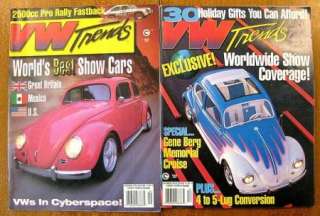Lot Of 6 VW TRENDS Magazines 1996 1997 Volume 15, No 5, 7,9 & 12 