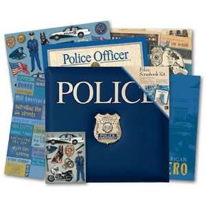   Leather Scrapbook Photo Album Kit POLICE Arts, Crafts & Sewing