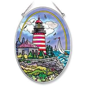 Amia Hand Painted Glass Suncatcher with West Quoddy 