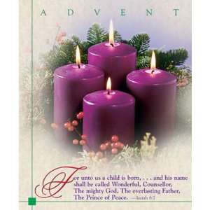  Advent Fourth Sunday Purple Bulletin 2009, Large (Package 