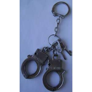  Police Hand Cuffs Keychain   Miniature Size Electronics