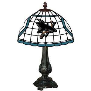 San Jose Sharks NHL Stained Glass Table Lamp:  Sports 