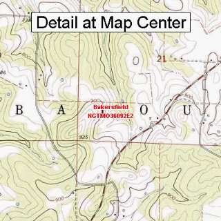 USGS Topographic Quadrangle Map   Bakersfield, Missouri (Folded 