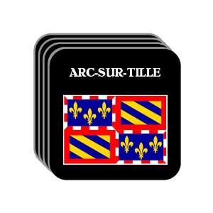 Bourgogne (Burgundy)   ARC SUR TILLE Set of 4 Mini Mousepad Coasters