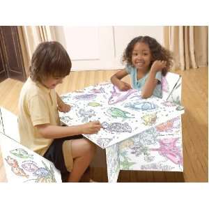  Color Me Colorable Drawing Table And Chairs Set (Fishtales 