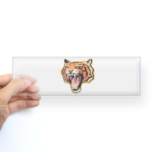  Bumper Sticker Clear Wild Tiger 