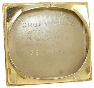   GRUEN 14K Solid Gold Veri Thin WWII Business Man DeCo Curvex Watch