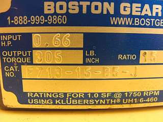 3867 NEW Boston Gear F716 15 B5 J Right Angle Gearbox  
