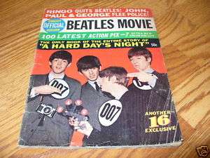 Beatles Movie Hard Days Night magazine  