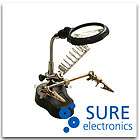 helping hand magnifier led light clip soldering stand returns accepted