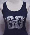 NWT Made By Dallas Cowboys Sheer Logo T Shirt Wht Navy Gray New Womens 