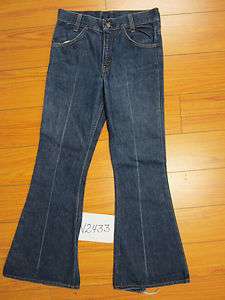   784 student fit Vintage BELL bottom jeans polyblend 28x31 V2433  