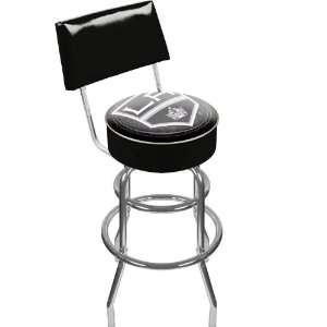 NHL Los Angeles Kings Padded Bar Stool with Back:  Sports 
