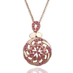  Rose Gold Hollow Inlaid Crystal Sunflower Shaped 18k Gold 
