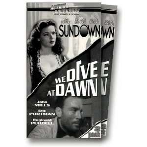  Sundown & We Dive at Dawn [VHS] Gene Tierney, Bruce Cabot 