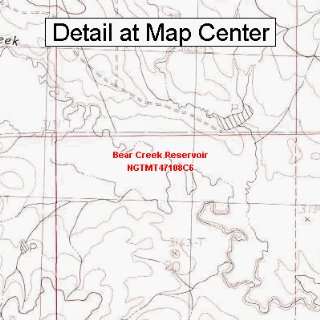  USGS Topographic Quadrangle Map   Bear Creek Reservoir 