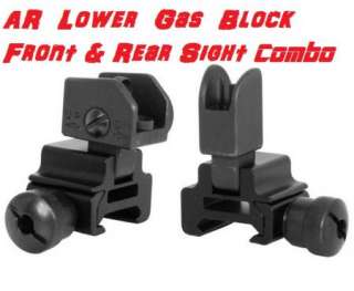   223/223 TACTICAL FRONT/REAR LOWER GAS BLOCK FLIP UP SIGHT COMBO  