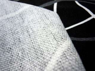 Da77 Per Meter Black White Curve Wave Linen Sofa/Cushion Cover Fabric 