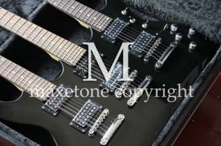 Rear Awesome Satin triple neck 6/7/12 electric guitar Combo #047 