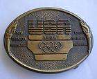 1984 USA Olympics Belt Buckle Sarajevo and Los Angeles  