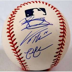 Yankees Outfield   Swisher, Granderson, and Gardner Signed Baseball 