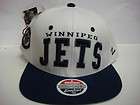 Winnipeg Jets Zephyr Flat Brim Snapback Cap Super Star White Hat NHL 