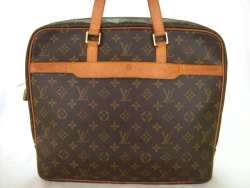   Monogram Business LV Lock travel bag Handbag Authentic Briefcase