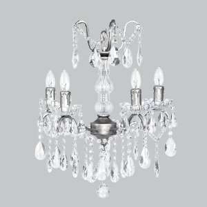 Jubilee Collection Crystal Glass Center 4 Light Chandelier 