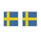 sweden flag new square cuff links 