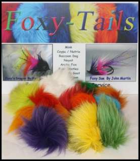 Foxy Tails Arctic Marble Fox Dyed Tail Pieces