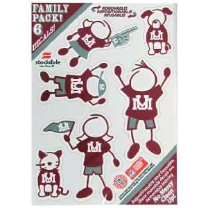    NCAA Montana Grizzles Small Family Decal Set 