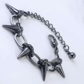   Spike Chain Link Bracelet/ Necklace Punk Mens Cool Gothic Rock  