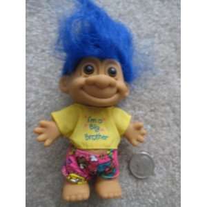  Russ Berrie Big Brother Troll, with Blue Hair Everything 