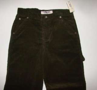 NWT Boys CHEROKEE Brown Cord Carpenter Jeans Size 14  