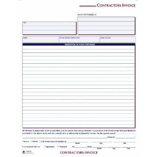 Adams Contractors Invoice Book, 8.38 x 11.44 Inch, 3 Part, Carbonless 