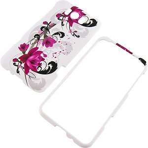    Purple Flowers White Protector Case for HTC Titan: Electronics