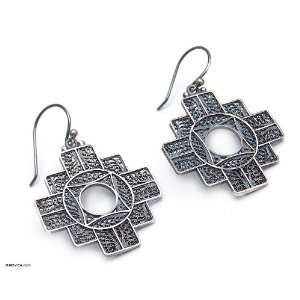  Silver filigree earrings, Astral Cross Jewelry
