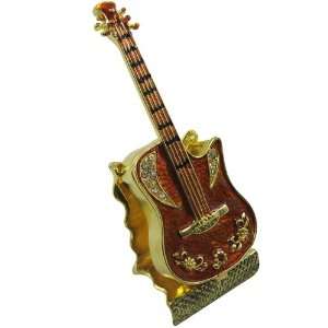  Guitar Bejeweled Collectible Trinket Jewelry Box: Home 