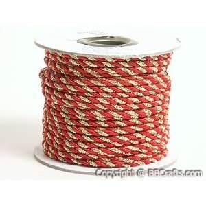  Petite Metallic Cord 3mm, Red with Gold Health & Personal 