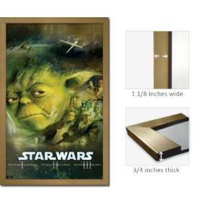  Gold Framed Star Wars Poster Yoda Blu Ray Cover 1448: Home 