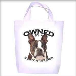  Boston Terrier BRINDLE Owned Shopping   Dog Toy   Tote Bag 