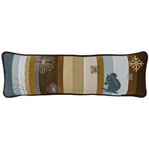  Brown/Blue Stripes and Squirrel Rectangular Pillow