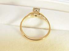 14K Yellow Gold 0.39CT Diamond Engagement Ring   VVS2   G   GIA 