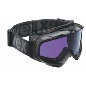 UVEX Uvision Magic Ski Goggle,Black Metallic Frame with LCD and Psycho 