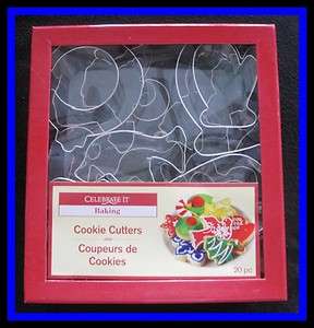 NEW! ***HOLIDAY Metal COOKIE CUTTER SET*** 20 pc NIP  