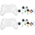 Clear Crystal Shell for xBox 360 Wireless Controller (Pack of 2 