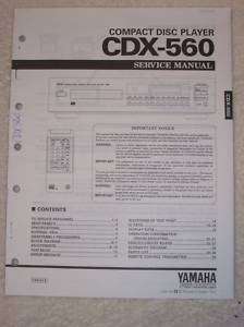 Yamaha Service Manual~CDX 560 CD Disc Player  