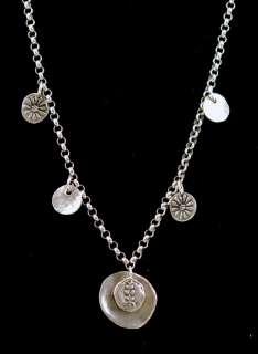 SILPADA N1668 925 Sterling Silver FLORAL COIN Necklace Free Ship $99 