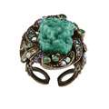 Sweet Romance Bohemian Art Glass Faux Pearl Ring  Overstock
