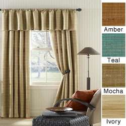 Shantung Faux Silk 95 inch Curtain Panel Pair  Overstock